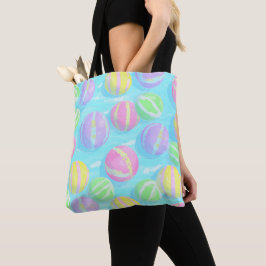 KLEURRIJKE ZOMER- EN STRANDTHEMA SCÈNE TOTE BAG