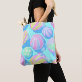 KLEURRIJKE ZOMER- EN STRANDTHEMA SCÈNE TOTE BAG