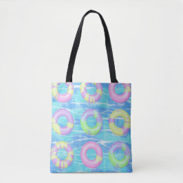 KLEURRIJKE ZOMER- EN STRANDTHEMA SCÈNE TOTE BAG