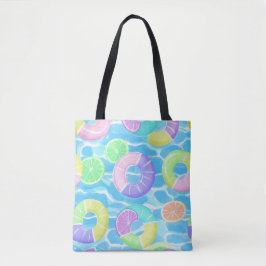 KLEURRIJKE ZOMER- EN STRANDTHEMA SCÈNE TOTE BAG