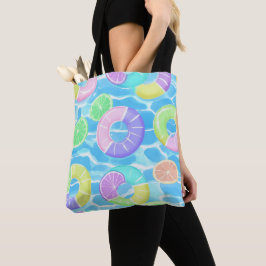 KLEURRIJKE ZOMER- EN STRANDTHEMA SCÈNE TOTE BAG