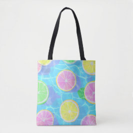 KLEURRIJKE ZOMER- EN STRANDTHEMA SCÈNE TOTE BAG