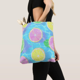 KLEURRIJKE ZOMER- EN STRANDTHEMA SCÈNE TOTE BAG