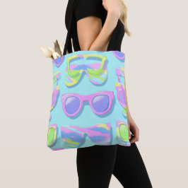 KLEURRIJKE ZOMER- EN STRANDTHEMA SCÈNE TOTE BAG