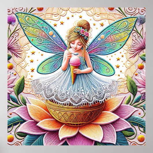 Kleurrijke zomer Fairy Two illustratie Folie Afdrukken (Voorkant)