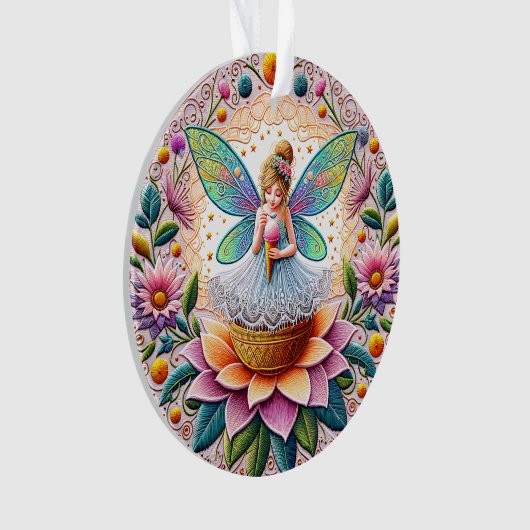 Kleurrijke zomer Fairy Two illustratie Ornament (voorkant)