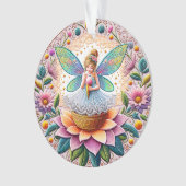 Kleurrijke zomer Fairy Two illustratie Ornament (voorkant)