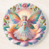 Kleurrijke zomer fee-ijs zandsteen onderzetter (Voorkant)