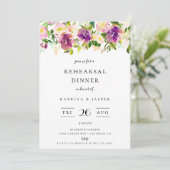 Kleurrijke zomer-Floral repesial Dinner Kaart (Staand voorkant)