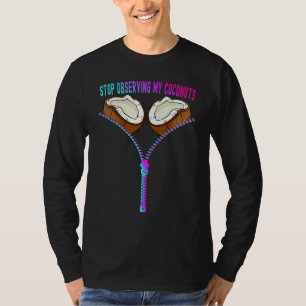 Kleurrijke Zomer Kokosnoot Beha Stop met het Obser T-shirt