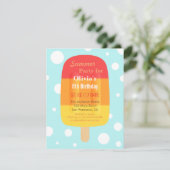 Kleurrijke zomer Lolly Popsicle Ice Cream Party Kaart (Staand voorkant)