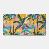 Kleurrijke zomer palmboom patroon bureaumat (Voorkant)