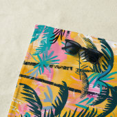 Kleurrijke zomer palmboom patroon strandlaken (In situ)