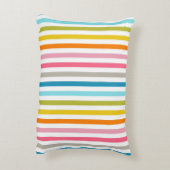 Kleurrijke zomer regenboog strepen accent kussen (Achterkant (Verticaal))