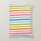 Kleurrijke zomer regenboog strepen accent kussen (Voorkant(Verticaal))