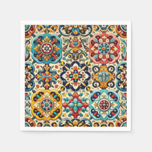 Kleurrijke zomer rood, geel en blauw Fiesta Servet