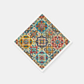 Kleurrijke zomer rood, geel en blauw Fiesta Servet (Hoek)