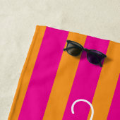 Kleurrijke Zomer Roze Oranje Tekst Strandlaken (In situ)