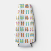 Kleurrijke Zomer Strand Party Teenslippers Fles Co Flesjeskoeler (Voorkant)