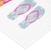 Kleurrijke Zomer Strand Teenslippers Tafelloper (Hoek)