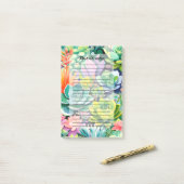 Kleurrijke Zomer Succulente Botanische Tuin Post-it® Notes (Op bureau)