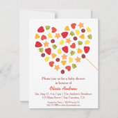 Kleurrijke zomer Tropical Fruit Baby shower Kaart (Voorkant)