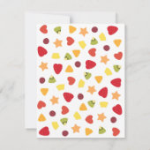 Kleurrijke zomer Tropical Fruit Baby shower Kaart (Achterkant)