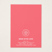 Kleurrijke Zomer Tropische Hawaiaanse Sieradenhoud Visitekaartje (Achterkant)