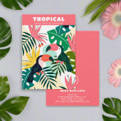 Kleurrijke Zomer Tropische Hawaiaanse Sieradenhoud Visitekaartje