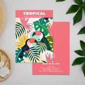 Kleurrijke Zomer Tropische Hawaiaanse Sieradenhoud Visitekaartje
