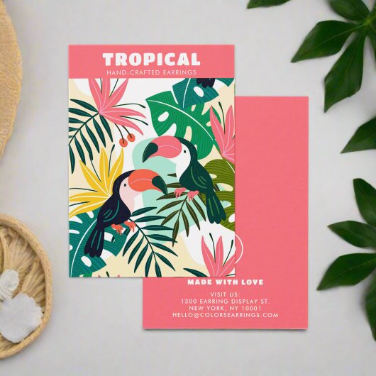 Kleurrijke Zomer Tropische Hawaiaanse Sieradenhoud Visitekaartje