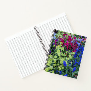 Kleurrijke Zomer Tuin Bloem Notebook Notitieboek