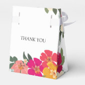 Kleurrijke Zomer Tuin Helder Bloem Bruidsshower Bedankdoosjes (Achterkant)