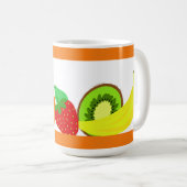 Kleurrijke zomer vers fruit koffiemok (Voorkant rechts)