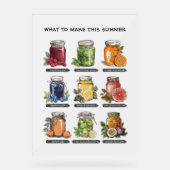 Kleurrijke Zomer Waterverf Fruit Kruid Art Frosted Acryl Bord (Voorkant)