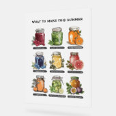 Kleurrijke Zomer Waterverf Fruit Kruid Art Frosted Acryl Bord (Hoek)