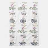 Kleurrijke zomer Wildflower Patroon Theedoek (Verticaal)