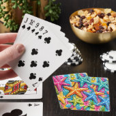 KLEURRIJKE ZOMER ZEESTER POKERKAARTEN (Insitu)