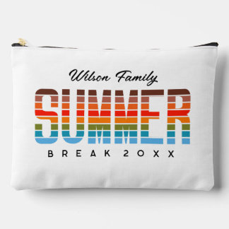 Kleurrijke zomer zonsondergang strand familie vaka etui