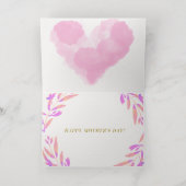 Kleurrijke zomerbloemen Moederdag Folie Feestdagenkaart (Binnenlaag)