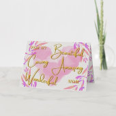 Kleurrijke zomerbloemen Moederdag Folie Feestdagenkaart (Voorkant)