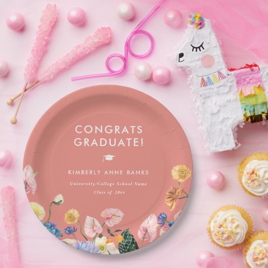 Kleurrijke zomerFloral Gradual Party Papieren Bordje (Feest)