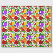 Kleurrijke Zomerfruit  Cadeaupapier (Vlak)