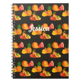 Kleurrijke zomerfruitsalade notitieboek