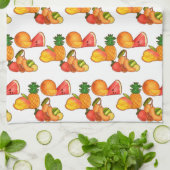 Kleurrijke zomerfruitsalade theedoek (Gevouwen)