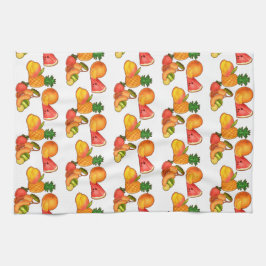 Kleurrijke zomerfruitsalade theedoek