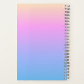 Kleurrijke zomergradiënt en naam notitieboek (Achterkant)