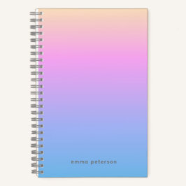 Kleurrijke zomergradiënt en naam notitieboek