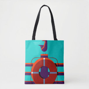 Kleurrijke zomerlay-out tote bag