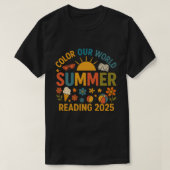 Kleurrijke zomerlezing 2025 Fun T-shirt (Design voorkant)